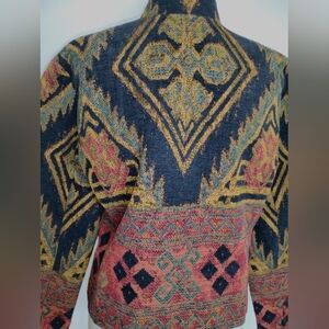 LUXURY WESTERN CHENILLE CROP JACKET